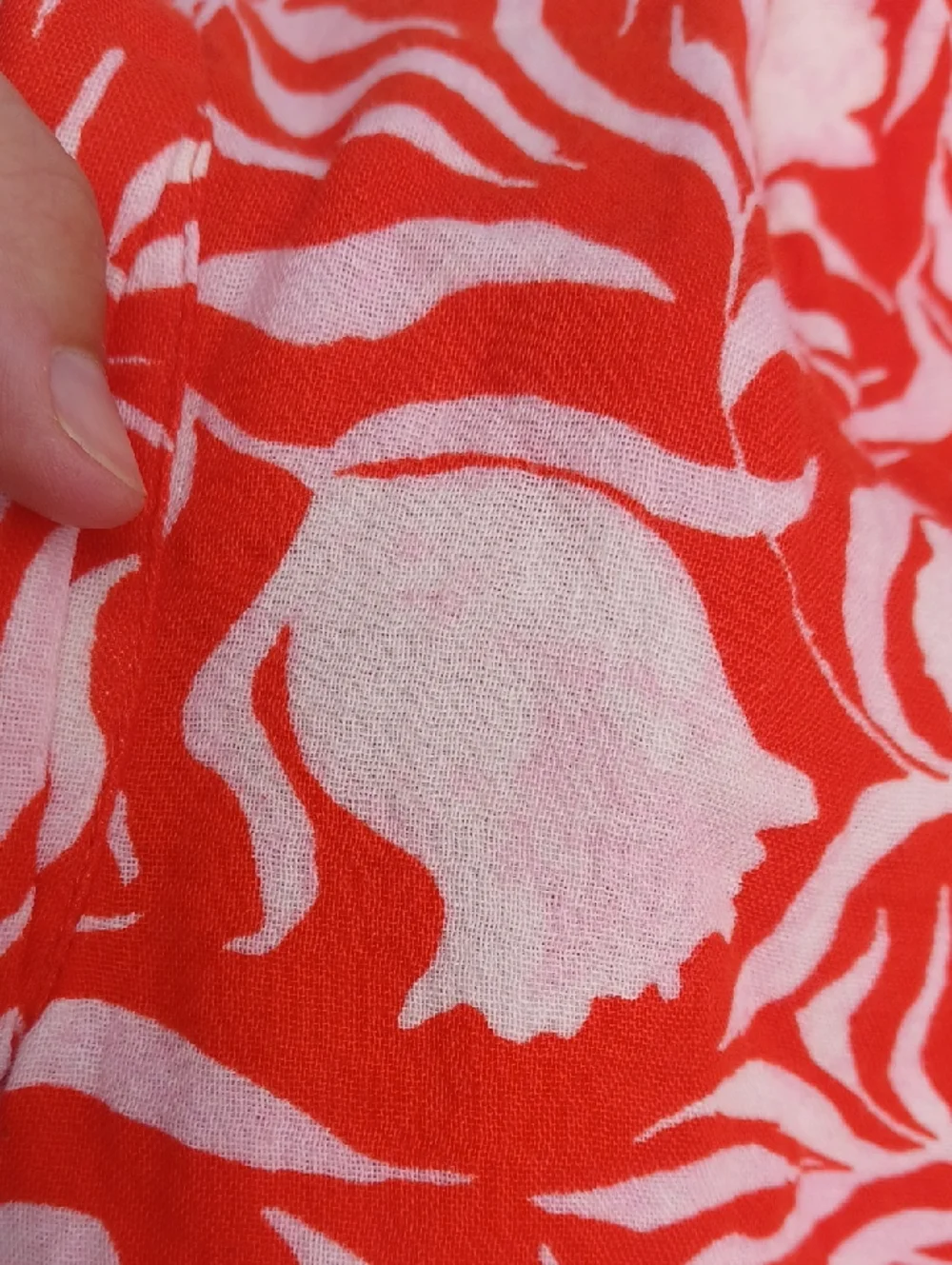 Style&Co 100% Cotton Gauze Matching Set. Womans XL. Red & White.